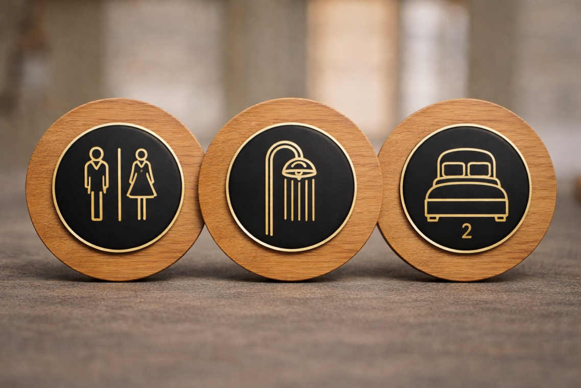 Signalétiques bois & cuir pour gîtes & chambres d'hôtes Signalétiques bois & cuir pour gîtes & chambres d'hôtes
